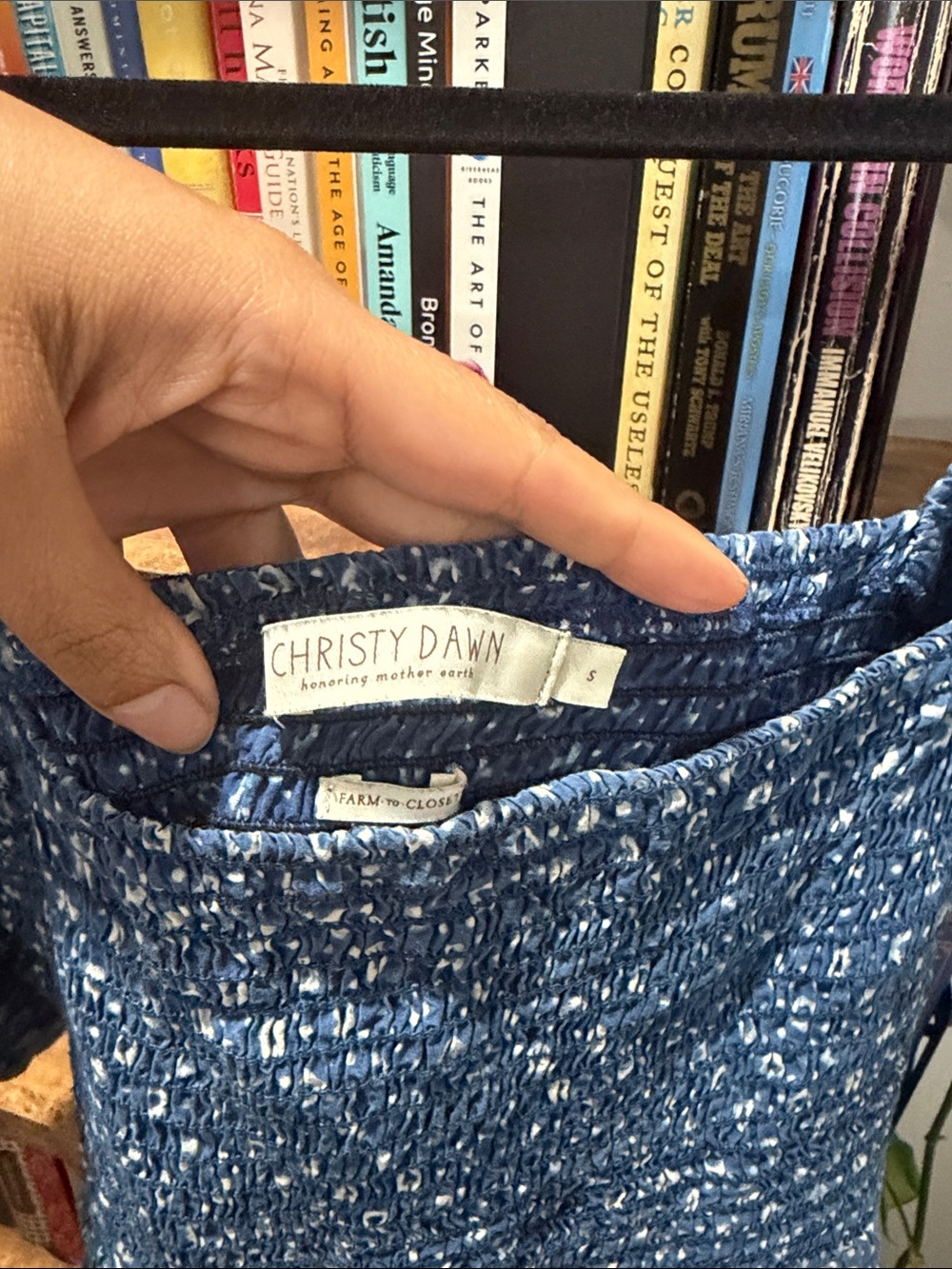 Christy Dawn Katrina Dress in Indigo Petunia Dot (small) - Picture 3 of 6
